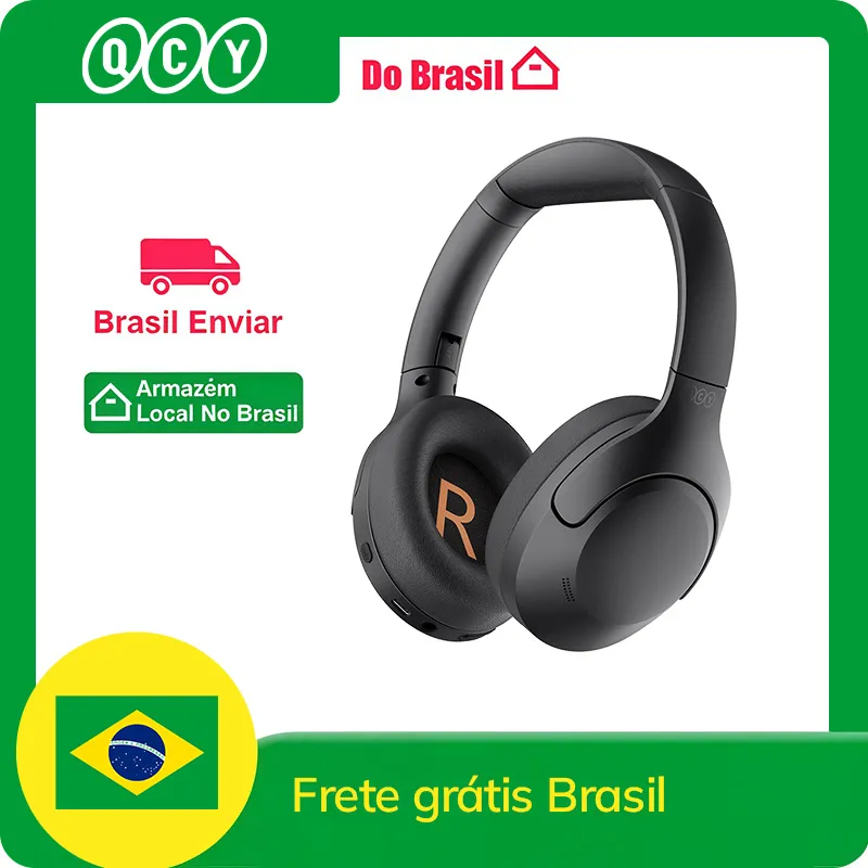 [R$154,54 Moedas/ C. Visa/Br] Qcy H3 Lite Anc Fone De Ouvido Sem Fio, Bluetooth 5.3, Cancelamento De Rudo Ativo, Over Ear Headset, 40mm - ????